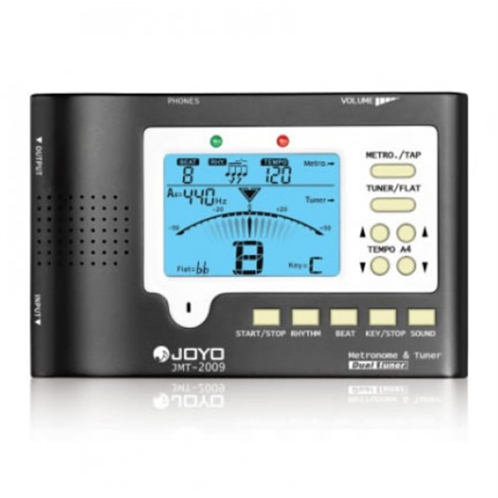 Joyo JMT-2009 Kromatik Metrotuner | Parlak Renkli Ekran Gitar, Bas ve Keman İçin Hassas Akort ve Gelişmiş Metronom Fonksiyonu