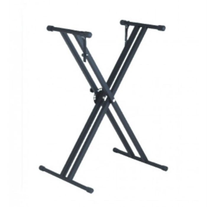 HBK Q-2X Çift Destekli Klavye Sehpası | X Tipi Güçlendirilmiş Profil Ağır Klavyeler İçin Maksimum Stabilite ve Kaymaz Ayaklar