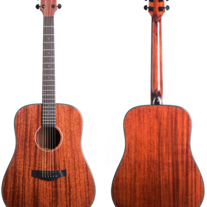 Picaldi AFM448 Mahogany Pro Akustik Gitar | Masif Maun Kapak ile Sıcak ve Dolgun Tonlar Profesyonel Seri Güçlü Projeksiyon