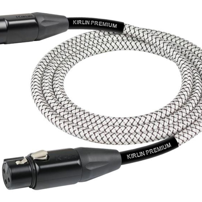 Kırlın MWB-220-BEG-6M-WT Beyaz Mikrofon Kablosu (6 Metre) | Şık Beyaz Tasarım XLR Bağlantı Noktalarında Üstün Tutuş ve Netlik