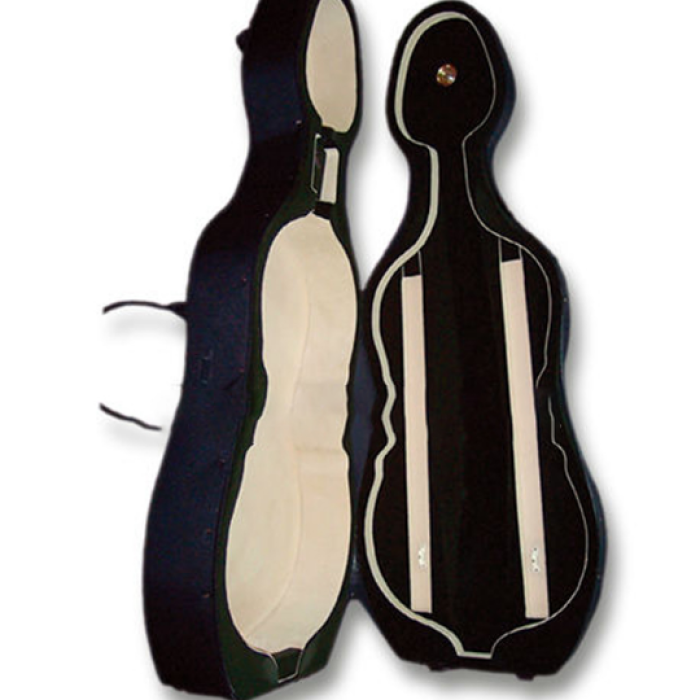 Picaldi CSC104A 4/4 Siyah Köpük Çello Kutusu | Ultra Hafif Sert Köpük Malzeme Darbe Emici İç Peluş ve Pratik Sırt Askıları