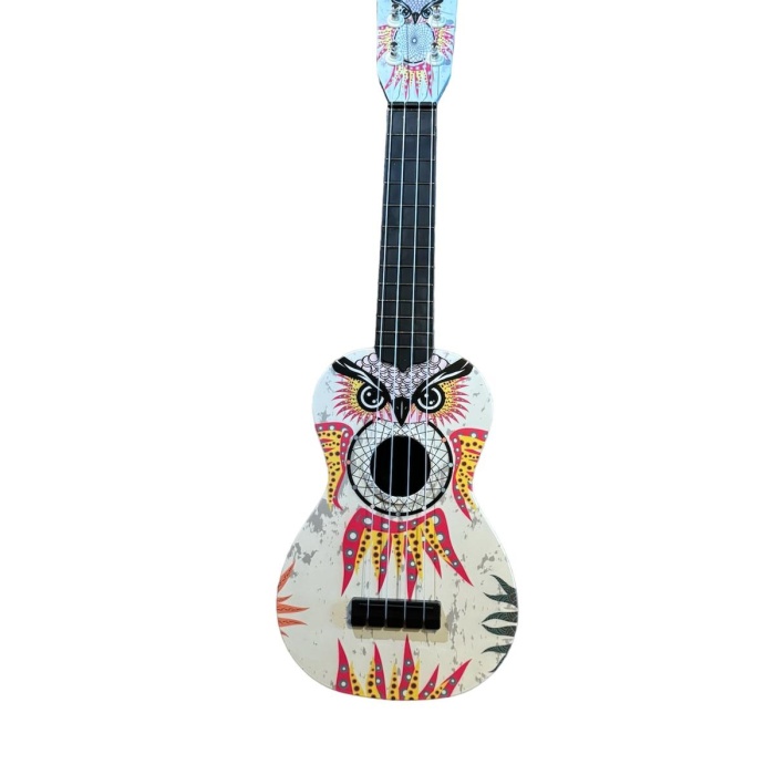Hawiian XU21OWL Soprano Ukulele (Baykuş Desenli) | Sevimli Baykuş Grafikli Kapak Hafif Gövde Çocuklar İçin Mükemmel Hediye