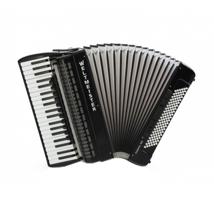 Weltmeister Cassotto 41/120 Akordeon (Siyah) | 120 Bas Profesyonel Konser Serisi