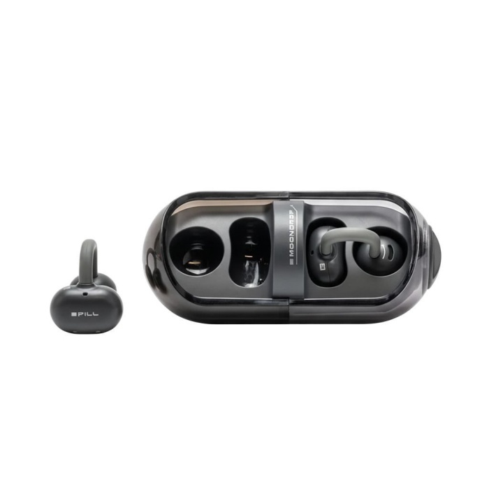 Moondrop 01 0036 PILL Ear-clip Kablosuz Wireless/Bluetooth Kulaklık (Siyah) | Kulağa Takılan Klipsli Tasarım Açık Ses (OWS)