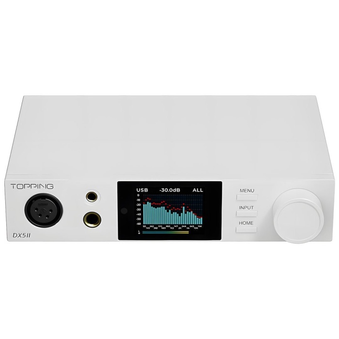 Topping Audio 01 0039 DX5 II Dual DAC & Kulaklık Amfisi (Beyaz) | Çift ES9039Q2M Çip Yüksek Çözünürlüklü Ses