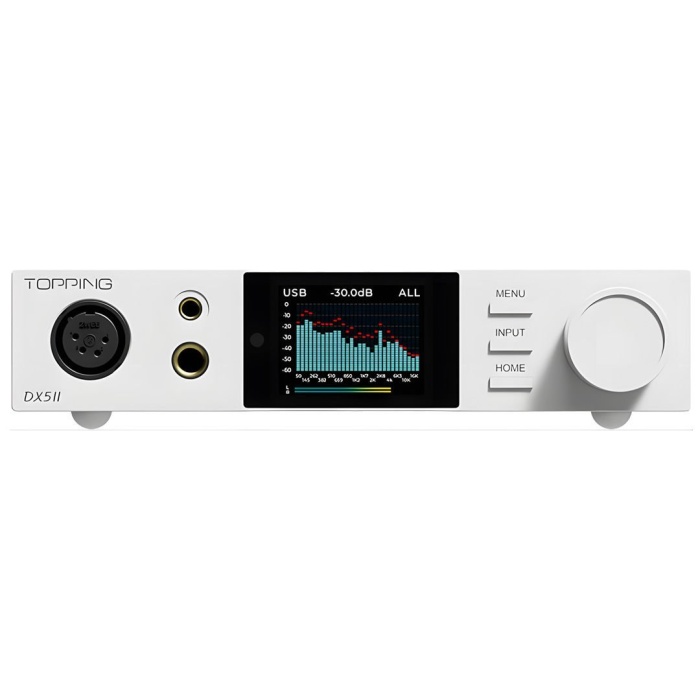 Topping Audio 01 0039 DX5 II Dual DAC & Kulaklık Amfisi (Beyaz) | Çift ES9039Q2M Çip Yüksek Çözünürlüklü Ses