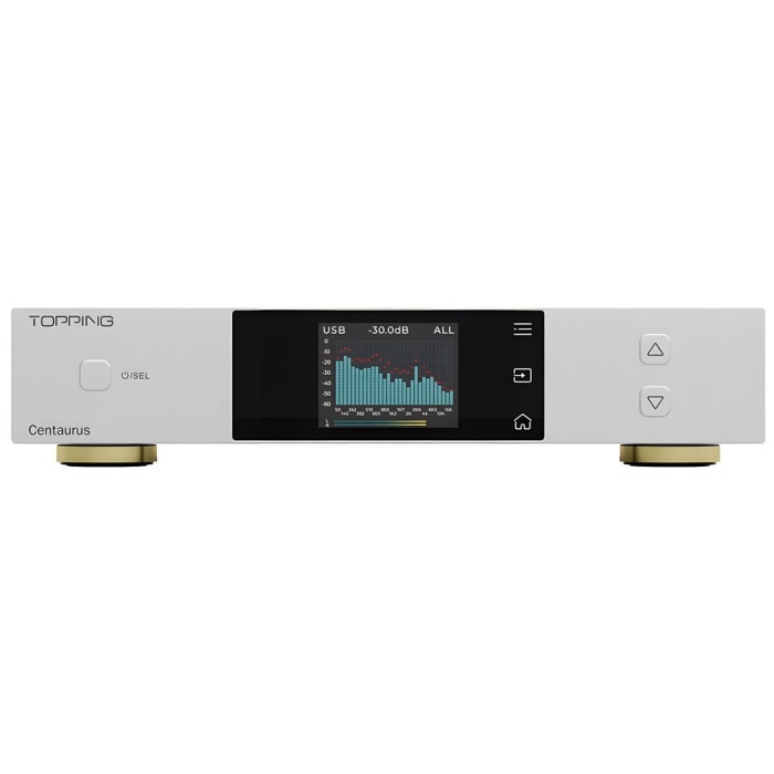 Topping Audio 01 0008 CENTAURUS R2R DAC Bluetooth Dönüştürücü (Gümüş) | Tam Balanslı Ayrık Devre Doğal Analog Ses