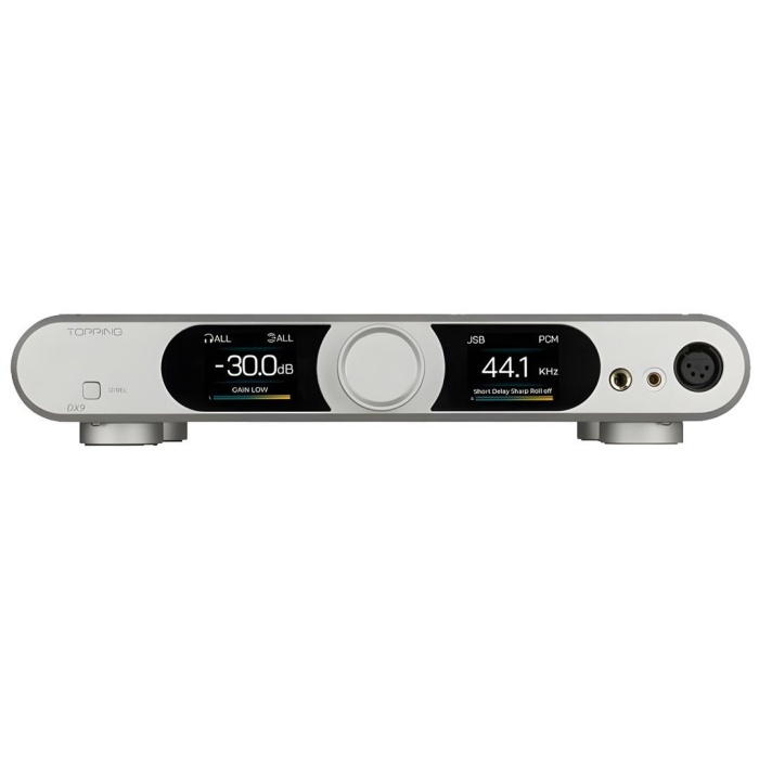 Topping Audio 01 0024 DX9 Desktop DAC & Kulaklık Amplifikatörü (Gümüş) | AK4499EQ Referans Sınıfı Masaüstü Çözüm