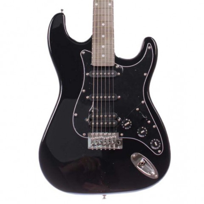 Angel AEG111-BK Siyah Elektro Gitar | Strat Tipi 3 Single Manyetik Çok Yönlü