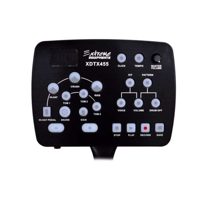 Extreme XDTX455 Dijital Bateri Seti | Mesh Deri Sessiz Çalım Modülü