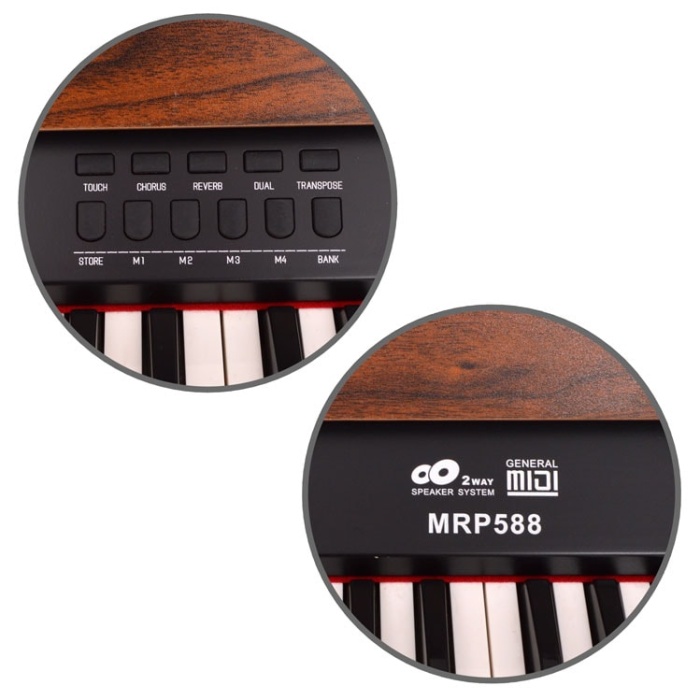 Manuel Raymond MRP588WN Dijital Piyano (Ceviz) | Ahşap Görünüm Zengin Ses Bankası