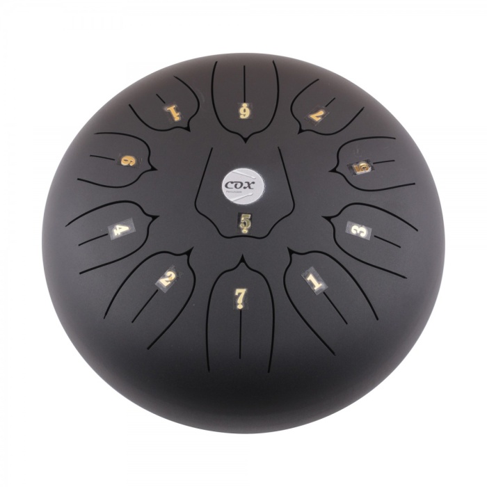 Cox CSTD-BK Steel Tongue Drum (Siyah) | Meditasyon ve Yoga İçin İdeal Vurmalı Çalgı