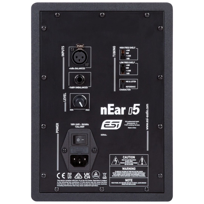 ESI Audio 25 0064 nEar i5 Yakın Alan Studio Reference Monitörü (Tek) | 5 İnç Kompakt Tasarım Ev Stüdyoları İçin