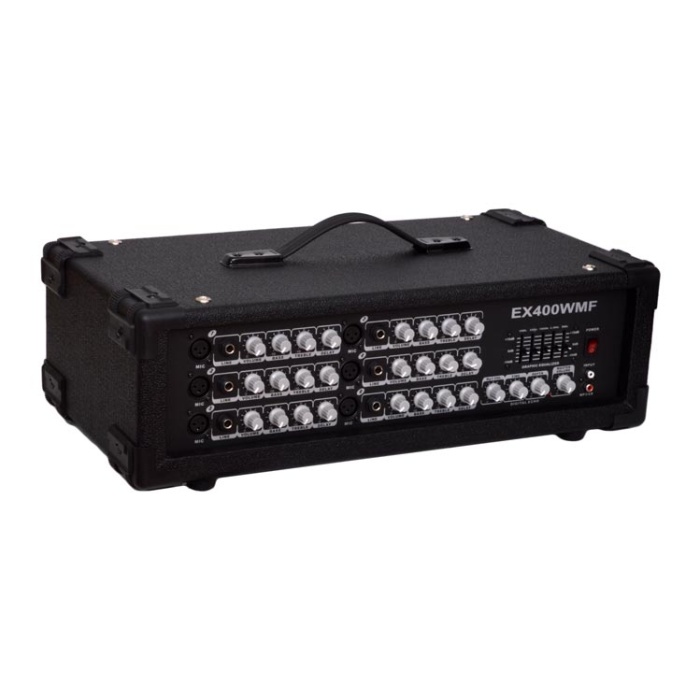 Extreme EX400WMF Taşınabilir Amfi Ses Sistemi | 2 Kolon + Kafa Mikser Anfi Bluetooth Bağlantı, 200W çıkış Gücü