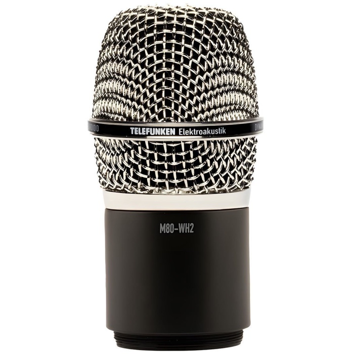 Telefunken 01 0047 M80-WH2 Wireless Handled Kablosuz El Tipi Profesyonel Sanhe Mikrofonu (Krom) | Shure Uyumlu Kablosuz Kapsül Parlak Krom