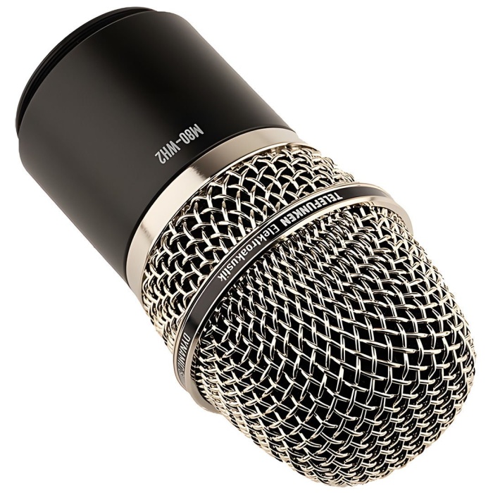 Telefunken 01 0047 M80-WH2 Wireless Handled Kablosuz El Tipi Profesyonel Sanhe Mikrofonu (Krom) | Shure Uyumlu Kablosuz Kapsül Parlak Krom