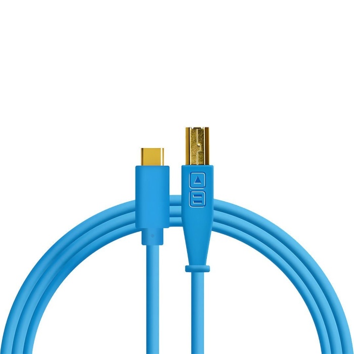 DJ TechTools 04 0019 Chroma Cables USB-C to B Dj Kablosu 1.5mt (Mavi) | Modern Cihazlar İçin Yüksek Kaliteli USB Bağlantısı