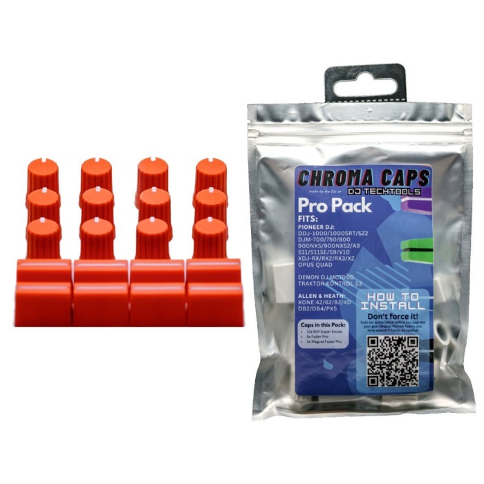 DJ TechTools 04 0034 Chroma Caps Pro Pack (Neon Turuncu) | Sahne Performansı İçin Görünür Kontroller