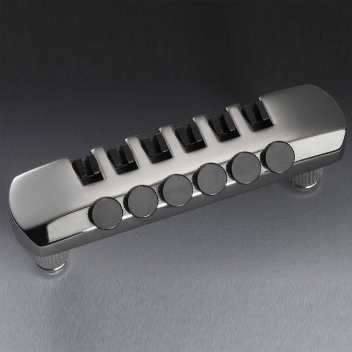 Schaller SC-12070600 Fiksli Köprü Kuyruğu (Rutenyum) | Siyah Krom Lüks Kaplama