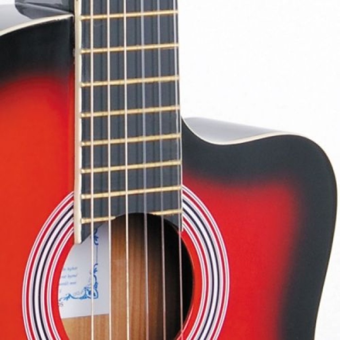 Rodriguez Rcc550rb Klasik Gitar - Kırmızı Burst (başlangıç - Parlak Seri) | Ihlamur Gövde Ve Kapak, Parlak Kırmızı Burst Bitiş, Dengeli Akustik Rezonans | Uyum: 4/4 Boy (tam Boy)