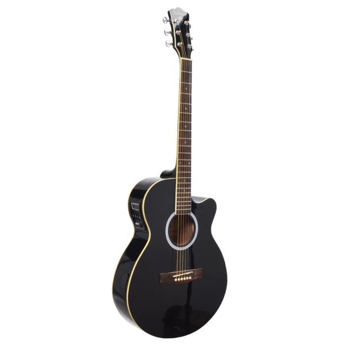 Extreme XAC45EQ4BK Elektro Klasik Sahne Gitarı - İnce Kasa Siyah (Profesyonel - Slim Body) | İnce Gövde (Slim Case) Yapısı ile Yüksek Sahne Konforu, Dahili EQ ve Tuner, Parlak Siyah Bitiş | Uyum: 4/4 Boy Standart