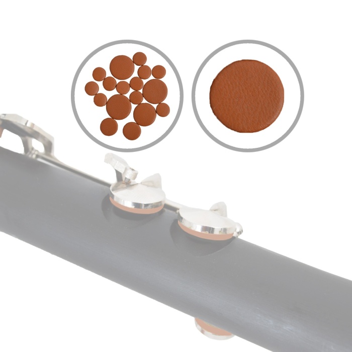 Rigotti RPC17LB Klarnet Güderi Takımı | Kahverengi Deri İtalyan Kalitesi Tam Set