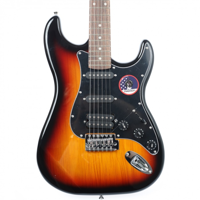 Madison MEG-2TS Elektro Gitar (Sunburst) | Strat Kasa Geleneksel Tonlar