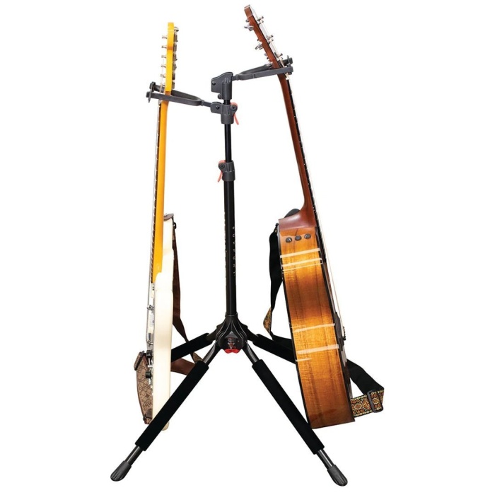 Ultimate Support 07 0041 Gs-102 Genesis İkili Gitar Standı (profesyonel - Çift Enstrüman Sehpası) | Yüksekliği Ayarlanabilir Askı Kolları, Güvenlik Kayışlı Kilit Sistemi, Tripod Ayak Yapısı | Ölçüler: Maksimum Yükseklik 1041 Mm