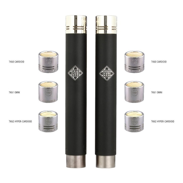 Telefunken 01 0039 M60 FET Master Stereo Set | Eşleşmiş Küçük Diyafram Mikrofon Çifti 3 Kapsül Seçeneği