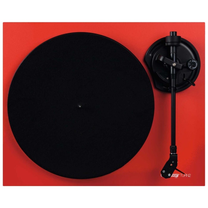 Reloop HiFi 12 0016 TURN 2 Pikap - Kırmızı (Profesyonel - Analog Hi-Fi Dinleme) | Kayış Tahrikli (Belt-Drive), Düşük Gürültülü DC Motor, Ortofon OM10 İğne Dahil | Ölçüler: 420 x 340 x 121 mm