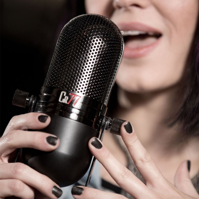 MXL Microphones 01 0124 CR77 Dinamik Sahne Vokal Mikrofonu | Retro Tasarım Modern Performans Siyah Krom