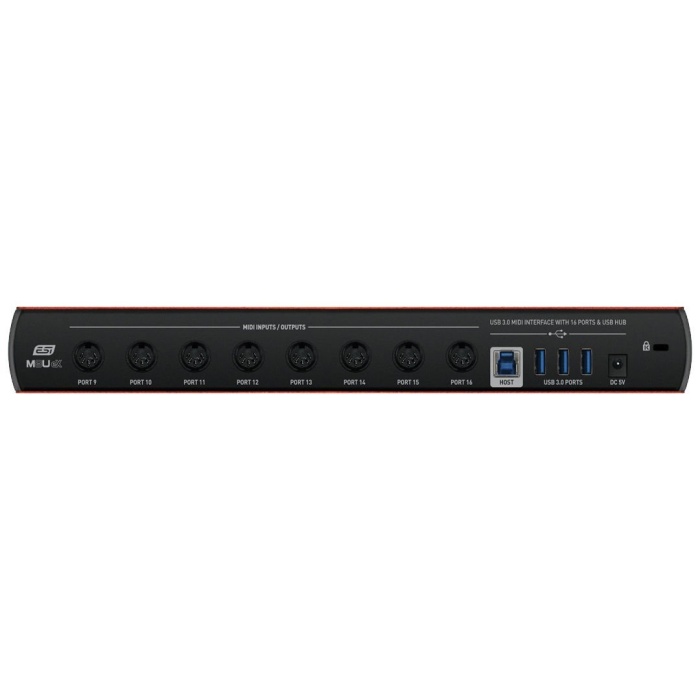 ESI Audio 25 0059 M8U eX 16-Port USB 3.0 MIDI Arayüzü | Otomatik Giriş/Çıkış Algılama MIDI Patchbay