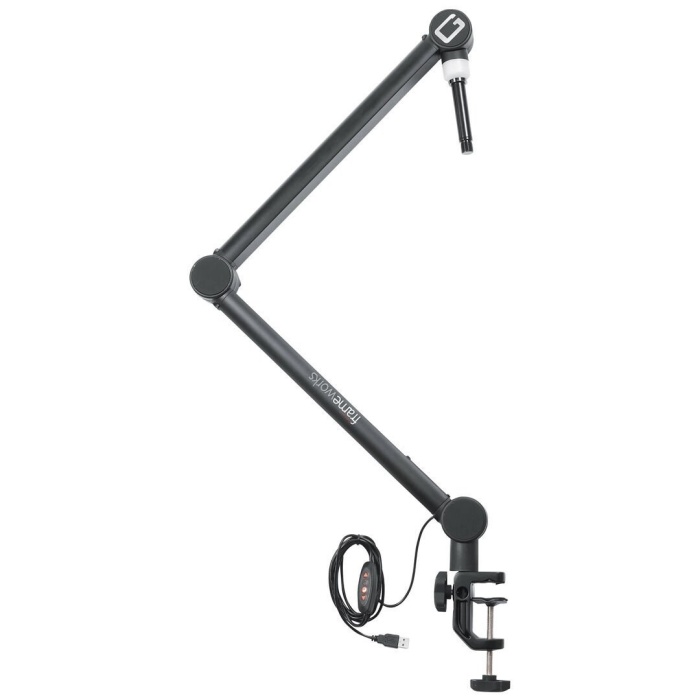 Gator Frameworks 07 0004 Professional Broadcast Boom Mic Stand W/ Led Light | LED Işıklı Yayıncı Mikrofon Kolu