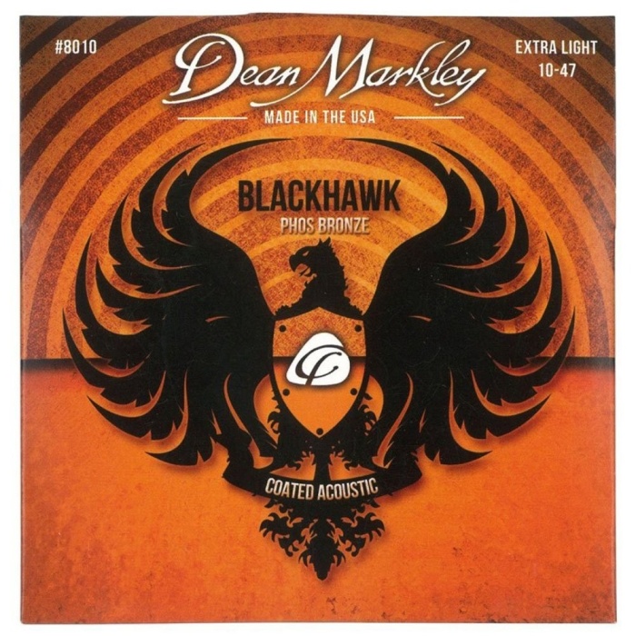 Dean Markley 8010 Blackhawk Kaplamalı Akustik Gitar Teli (Extra Light) | Kararmaya Karşı Korumalı Uzun Ömürlü