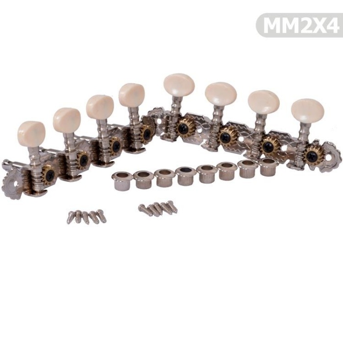 Manuel Raymond MM2X4 Metal Burgu Takımı (2+2) | Bas Gitar İçin Standart Set