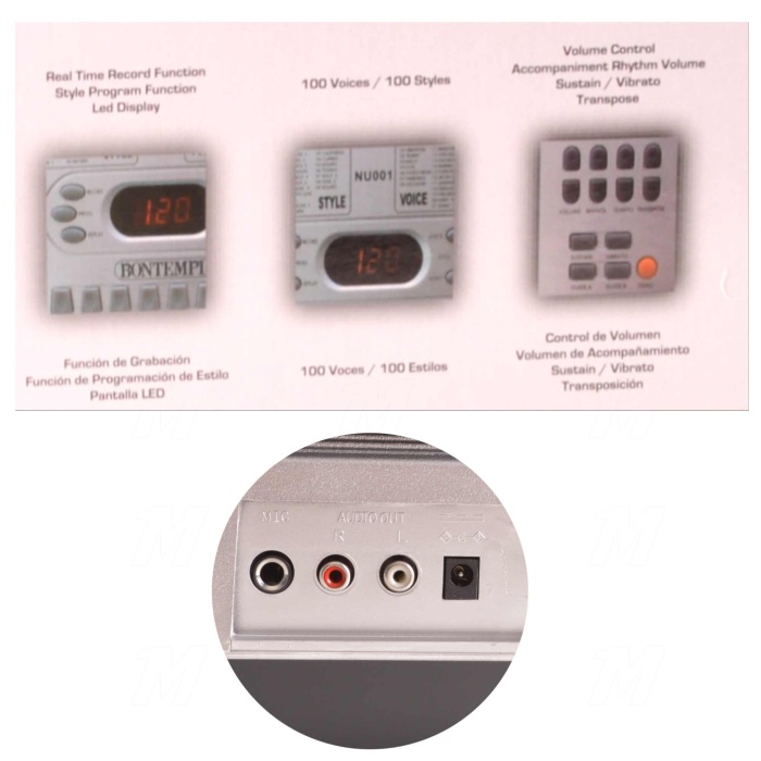 Manuel Raymond NU001 Bontempi Org (4 Oktav) | Başlangıç İçin Kompakt Tuşlu