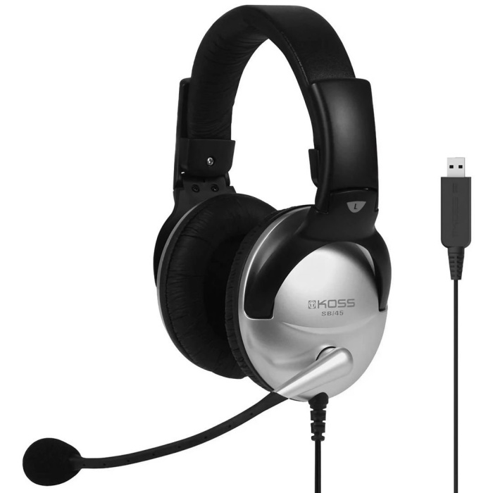 Koss 06 0054 SB45 Kablolu USB Çağrı Merkezi Multimedya Kulaklık | Call Center, Gürültü Önleyici Mikrofon Clear Voice Technology