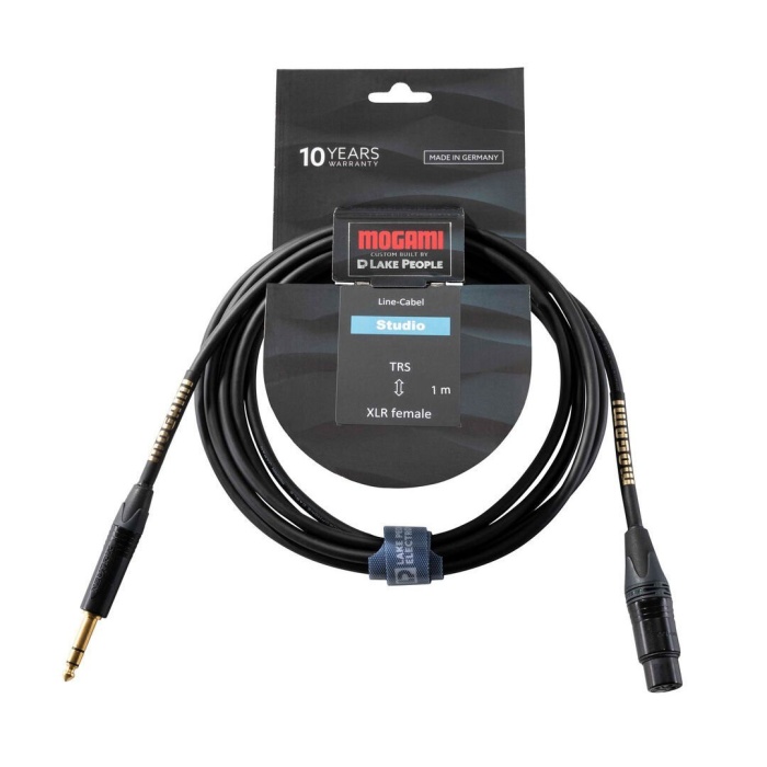 Mogami 12 0011 Gold TRS-XLRF Balanslı Monitör/Hoporlör Kablosu (1mt) | Kısa Mesafe Sinyal Taşıma Profesyonel Kalite