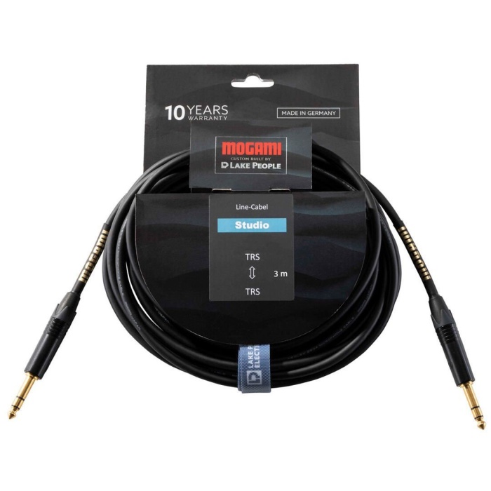 Mogami 12 0013 Gold TRS-TRS Enstrüman Kablosu (3mt) | Oksijensiz Bakır Kayıpsız İletim