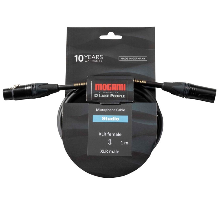 Mogami 12 0003 Gold XLRF-XLRM Mikrofon Kablosu (1mt) | Patch Bağlantıları İçin İdeal