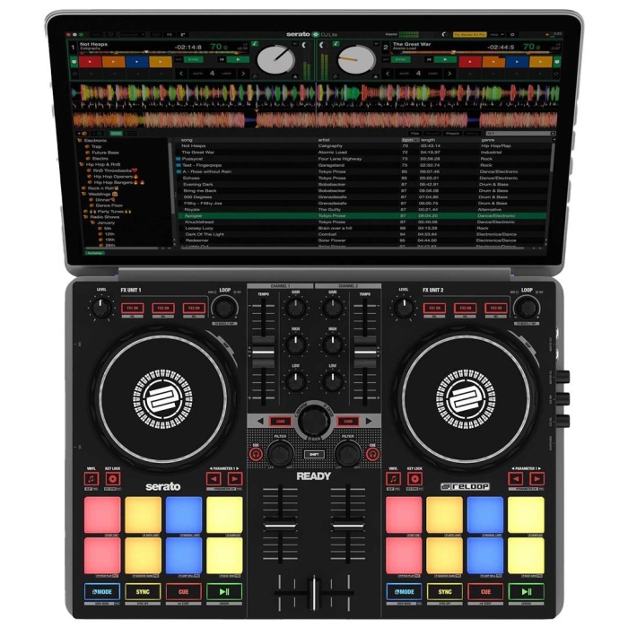 Reloop 17 0002 Ready Taşınabilir DJ Kontrolcü | Seyahat Dostu Serato Uyumlu Profesyonel Özellikler