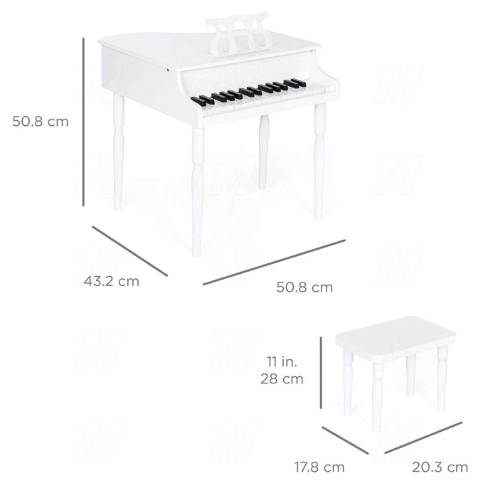 Manuel Raymond BP30BK Ahşap Çocuk Pianosu (Siyah) | 30 Tuşlu Minik Piyanistlere Özel