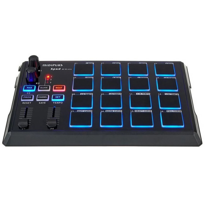 Midiplus 10 0014 XPAD MIDI Pad Kontrolcü | 16 Işıklı Pad Atanabilir Fader ve Düğmeler