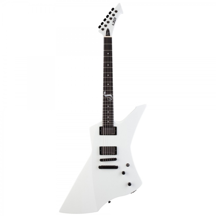 ESP LTD LSNAKEBYTESW James Hetfield Signature Snakebyte - Snow White (Premium - Signature Seri) | EMG JH HET Set Aktif Manyetikler, Maun Gövde ve Sap, Abanoz Klavye, LTD Kilitli Burgular | Ölçüler: 648 mm Skala Uzunluğu
