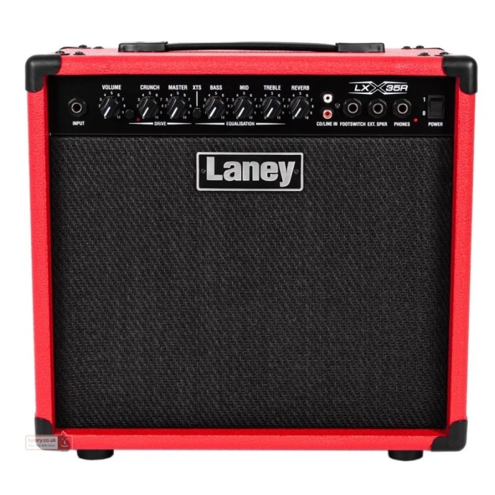 Laney LX35R-RED Elektro Gitar Amfisi (Kırmızı) | 35W Güç Reverb Efekti Retro Kırmızı Kaplama