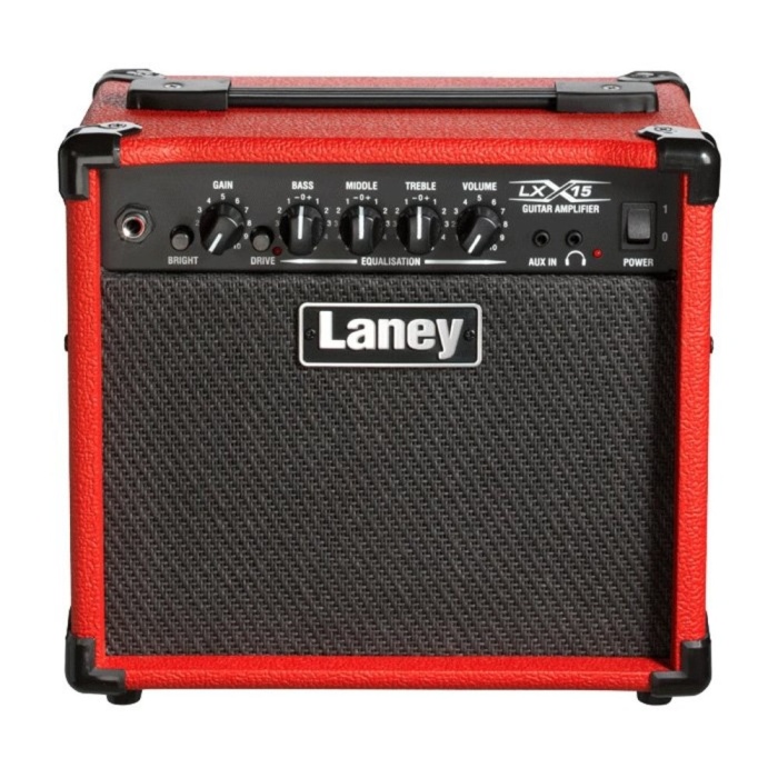 Laney LX15-RED Elektro Gitar Amfisi (Kırmızı) | Kompakt Ev Amfisi Şık Kırmızı Tasarım