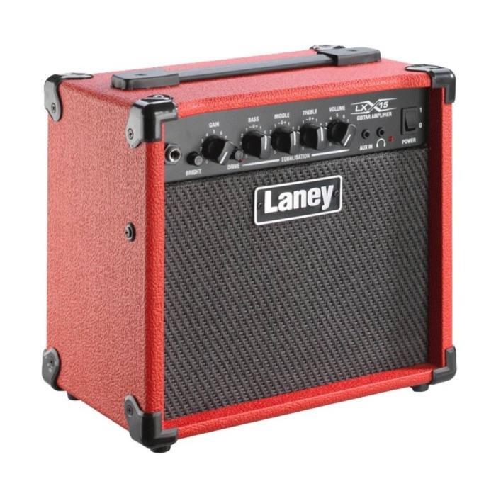 Laney LX15-RED Elektro Gitar Amfisi (Kırmızı) | Kompakt Ev Amfisi Şık Kırmızı Tasarım