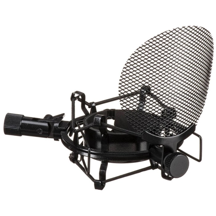 MXL Microphones 12 0008 SMP-1 Metal Pop Filtre | Entegre Shockmount Temiz Vokal Kaydı