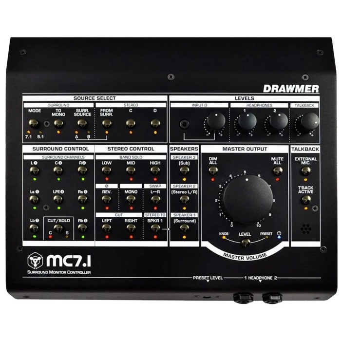 Drawmer 26 0006 MC7.1 Surround Monitor Controller | 7.1 ve Stereo İzleme İçin Profesyonel Çözüm
