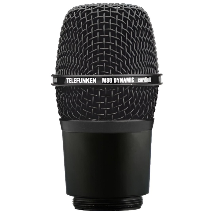 Telefunken 01 0010 M80-WHB Handled Kablosuz El Mikrofonu  (Siyah) | Shure Kablosuz Sistemler İçin Siyah Kafa
